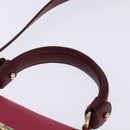 Salvatore Ferragamo Gancini Sofia Hand Bag Leather 2way Pink Gold Auth 145497-8
