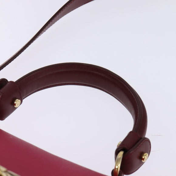 Salvatore Ferragamo Gancini Sofia Hand Bag Leather 2way Pink Gold Auth 145497