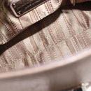 Salvatore Ferragamo Gancini Sophia Hand Bag Leather Beige Silver Auth 145498-11