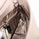 Salvatore Ferragamo Gancini Sophia Hand Bag Leather Beige Silver Auth 145498-19