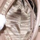 Salvatore Ferragamo Gancini Sophia Hand Bag Leather Beige Silver Auth 145498-21