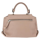 Salvatore Ferragamo Gancini Sophia Hand Bag Leather Beige Silver Auth 145498-2