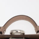 Salvatore Ferragamo Gancini Sophia Hand Bag Leather Beige Silver Auth 145498-8