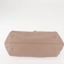 Salvatore Ferragamo Gancini Sophia Hand Bag Leather Beige Silver Auth 145498-5