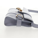 Salvatore Ferragamo Gancini Shoulder Bag Leather Purple Gold Auth 145499V-5