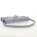 Salvatore Ferragamo Gancini Shoulder Bag Leather Purple Gold Auth 145499V-7