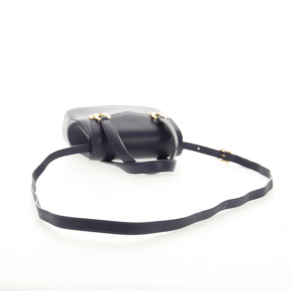 Salvatore Ferragamo Gancini Hand Bag Leather 2way Purple Gold Auth 145500V