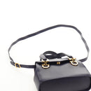 Salvatore Ferragamo Gancini Hand Bag Leather 2way Purple Gold Auth 145500V-12