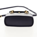 Salvatore Ferragamo Gancini Hand Bag Leather 2way Purple Gold Auth 145500V-13