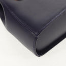 Salvatore Ferragamo Gancini Hand Bag Leather 2way Purple Gold Auth 145500V-14