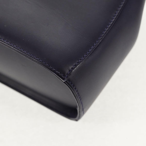 Salvatore Ferragamo Gancini Hand Bag Leather 2way Purple Gold Auth 145500V