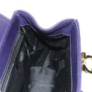 Salvatore Ferragamo Gancini Hand Bag Leather 2way Purple Gold Auth 145500V-23