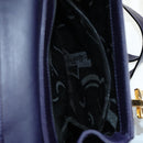 Salvatore Ferragamo Gancini Hand Bag Leather 2way Purple Gold Auth 145500V-25