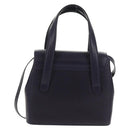 Salvatore Ferragamo Gancini Hand Bag Leather 2way Purple Gold Auth 145500V-3