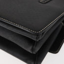 Salvatore Ferragamo Gancini Shoulder Bag Leather Black Gold Auth 145502-17