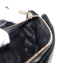 Salvatore Ferragamo Gancini Shoulder Bag Leather Black Gold Auth 145502-20