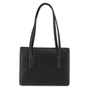 Salvatore Ferragamo Gancini Shoulder Bag Leather Black Gold Auth 145502-2