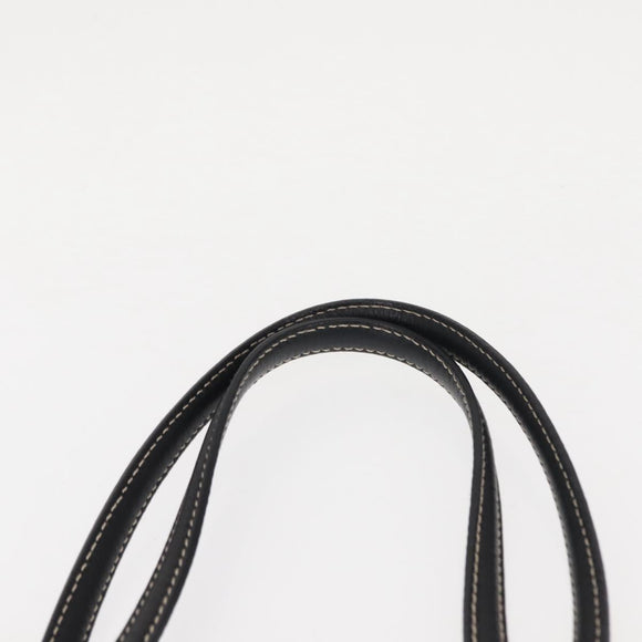 Salvatore Ferragamo Gancini Shoulder Bag Leather Black Gold Auth 145502