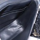 Salvatore Ferragamo Gancini Shoulder Bag Leather Black Gold Auth 145503-20