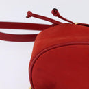 Salvatore Ferragamo Vala Backpack Leather Red Gold Auth 145505-9