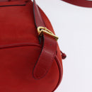 Salvatore Ferragamo Vala Backpack Leather Red Gold Auth 145505-16