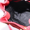 Salvatore Ferragamo Vala Backpack Leather Red Gold Auth 145505-19