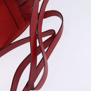 Salvatore Ferragamo Vala Backpack Leather Red Gold Auth 145505-7