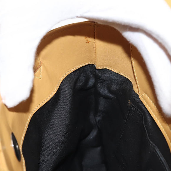 Salvatore Ferragamo Sunflower Hand Bag Canvas Leather Yellow Auth 145506