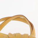 Salvatore Ferragamo Sunflower Hand Bag Canvas Leather Yellow Auth 145506-8