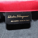 Salvatore Ferragamo Gancini Hand Bag Satin Red Gold Auth 145507V-12