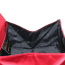 Salvatore Ferragamo Gancini Hand Bag Satin Red Gold Auth 145507V-19