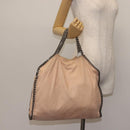 Stella MacCartney Falabella Chain Shoulder Bag Suede Beige 234387 Auth 145512-21