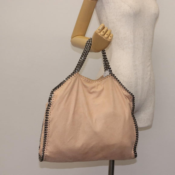 Stella MacCartney Falabella Chain Shoulder Bag Suede Beige 234387 Auth 145512