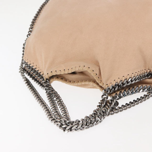 Stella MacCartney Falabella Chain Shoulder Bag Suede Beige 234387 Auth 145512