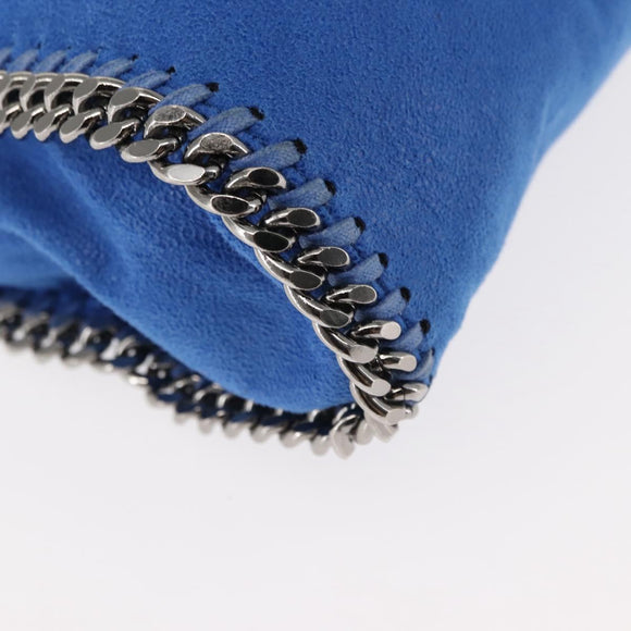 Stella MacCartney Falabella Chain Shoulder Bag Suede Blue 371223 Auth 145513