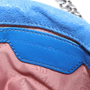 Stella MacCartney Falabella Chain Shoulder Bag Suede Blue 371223 Auth 145513-19