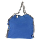 Stella MacCartney Falabella Chain Shoulder Bag Suede Blue 371223 Auth 145513-13