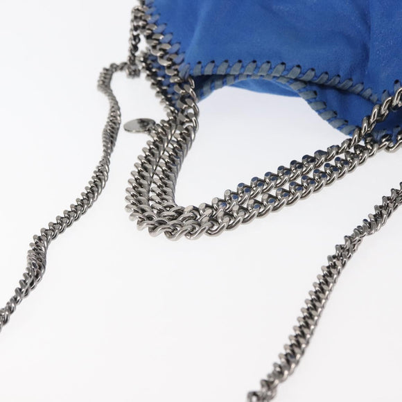 Stella MacCartney Falabella Chain Shoulder Bag Suede Blue 371223 Auth 145513