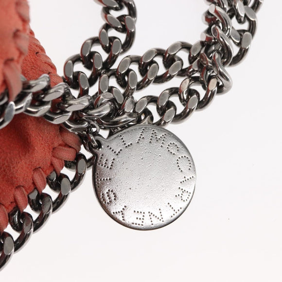 Stella MacCartney Falabella Chain Shoulder Bag Suede Orange 234387 Auth 145515