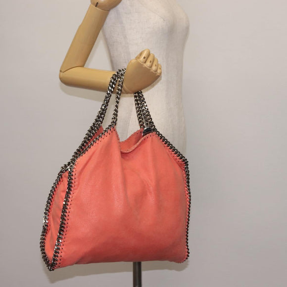 Stella MacCartney Falabella Chain Shoulder Bag Suede Orange 234387 Auth 145515
