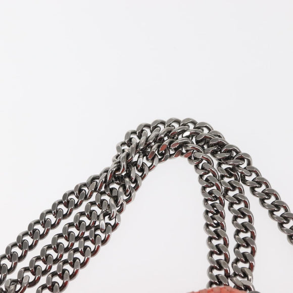 Stella MacCartney Falabella Chain Shoulder Bag Suede Orange 234387 Auth 145515