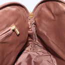 Burberrys Nova Check Hand Bag PVC Leather Green Gold Auth 145517-19