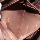 Burberrys Nova Check Hand Bag PVC Leather Green Gold Auth 145517-12