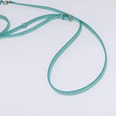 TIFFANY&Co. Hand Bag Leather 2way Turquoise Blue Silver Auth 145520-9