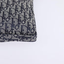 Christian Dior Trotter Canvas Shoulder Bag Navy Silver Auth 145522-14