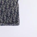 Christian Dior Trotter Canvas Shoulder Bag Navy Silver Auth 145522-16