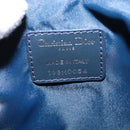 Christian Dior Trotter Canvas Shoulder Bag Navy Silver Auth 145522-11