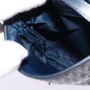 Christian Dior Trotter Canvas Shoulder Bag Navy Silver Auth 145522-18