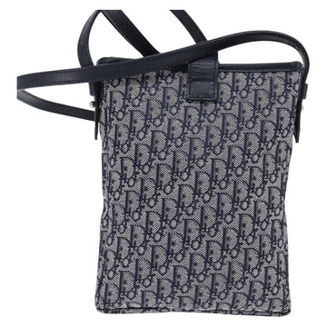 Christian Dior Trotter Canvas Shoulder Bag Navy Silver Auth 145522 - 0