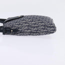 Christian Dior Trotter Canvas Shoulder Bag Navy Silver Auth 145522-3